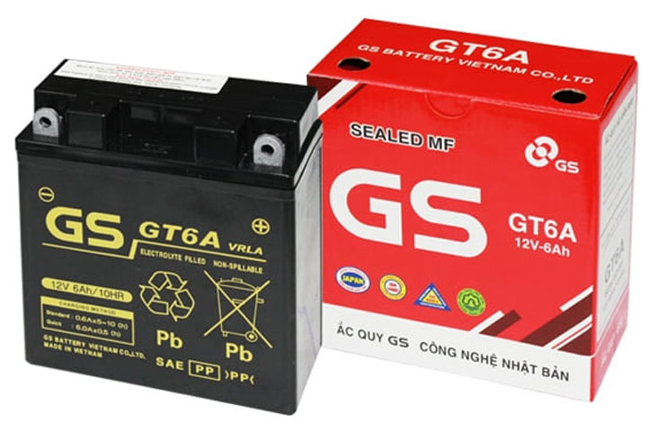 Ắc quy khô xe máy GS GT6A