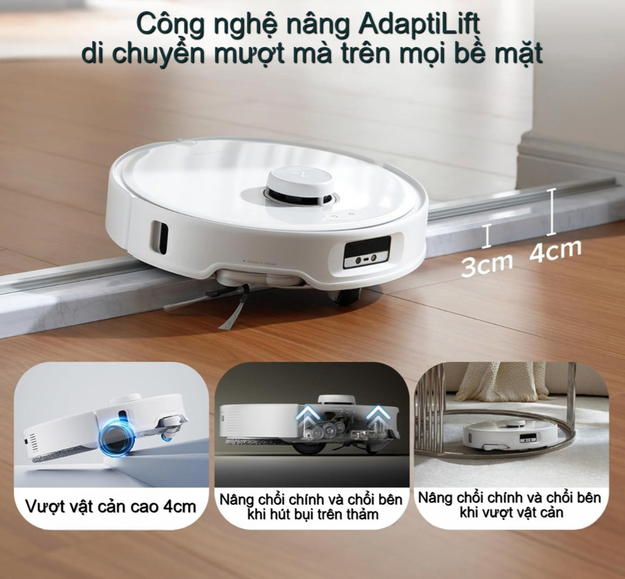 Robot hút bụi Roborock Q Revo Curv – Bản quốc tế