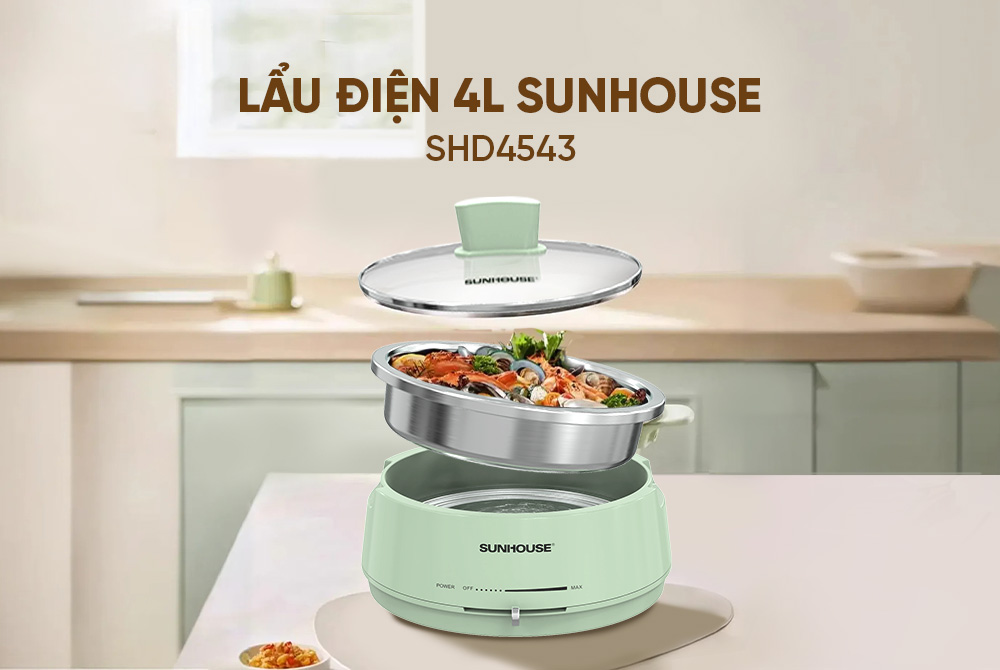 Lẩu điện 4L Sunhouse SHD4543