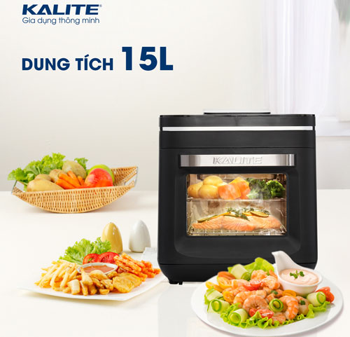 Kalite Steam X có khoang lò rộng rãi với dung tích lên tới 15 lít