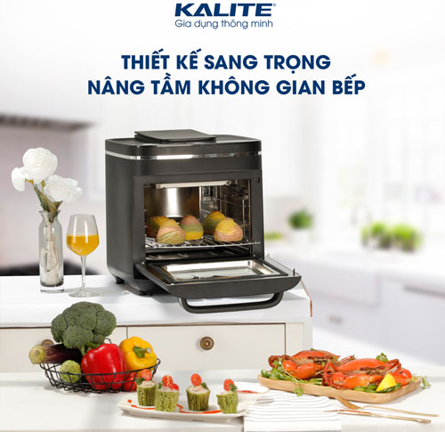 nồi chiên hấp Kalite Steam X có thiết kế hiện đại, sang trọng