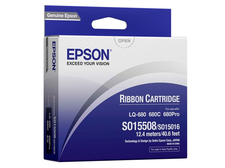 Ribbon Epson S015508 Black Ribbon Cartridge