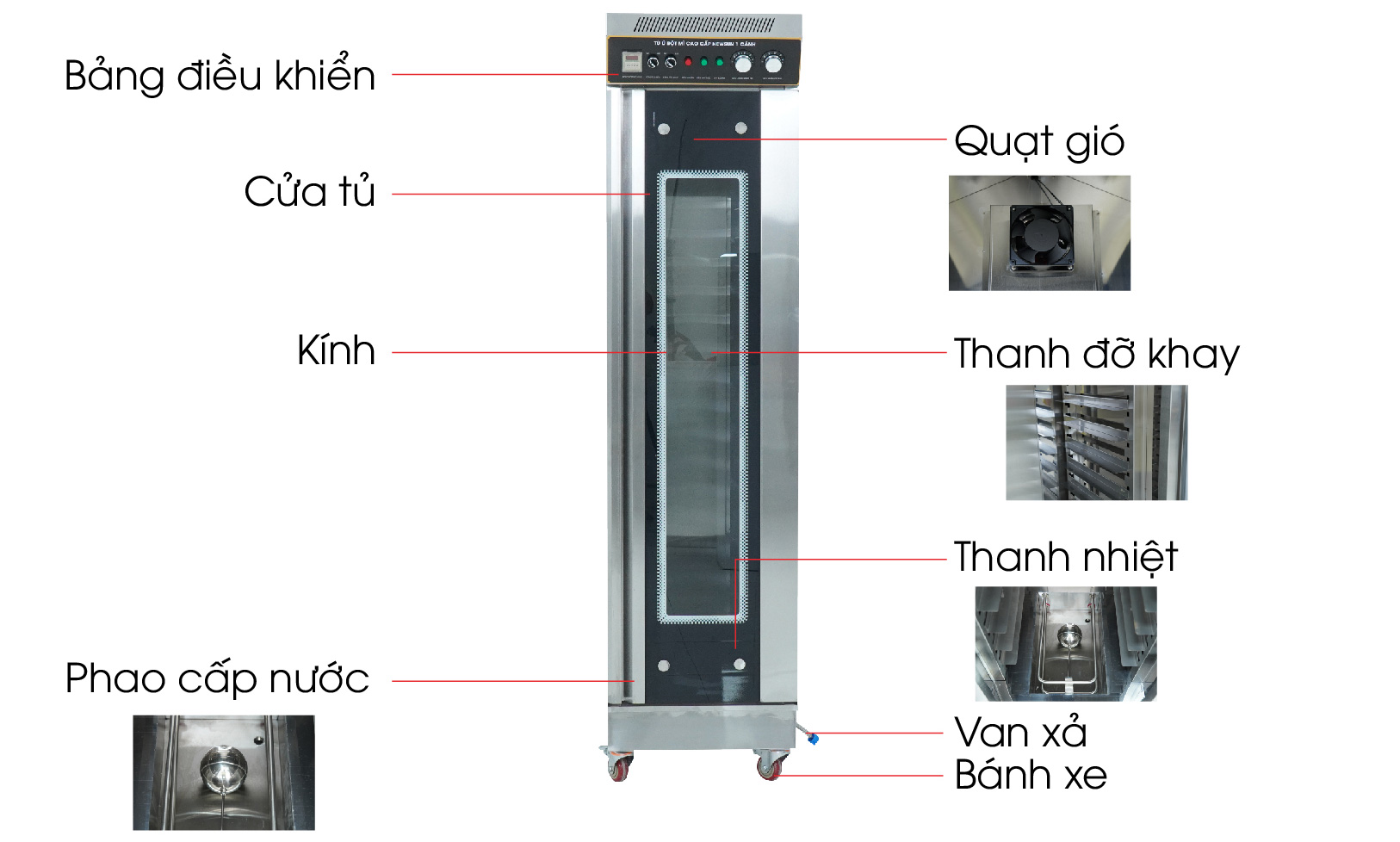 Tủ ủ bột Newsun 16 khay