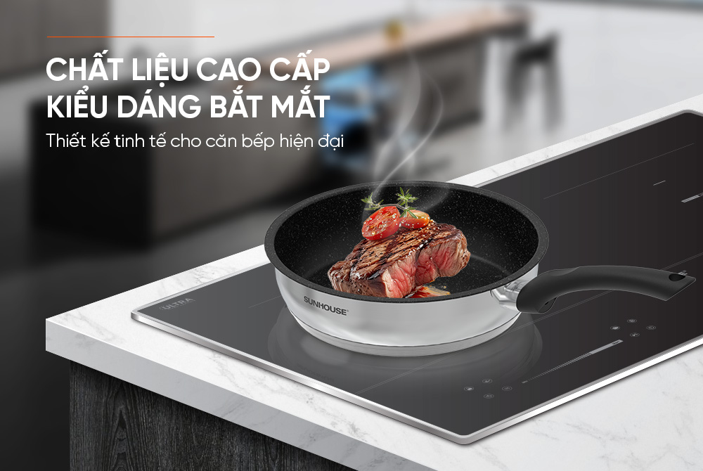Chảo cạn inox 5 đáy Sunhouse IN20M4