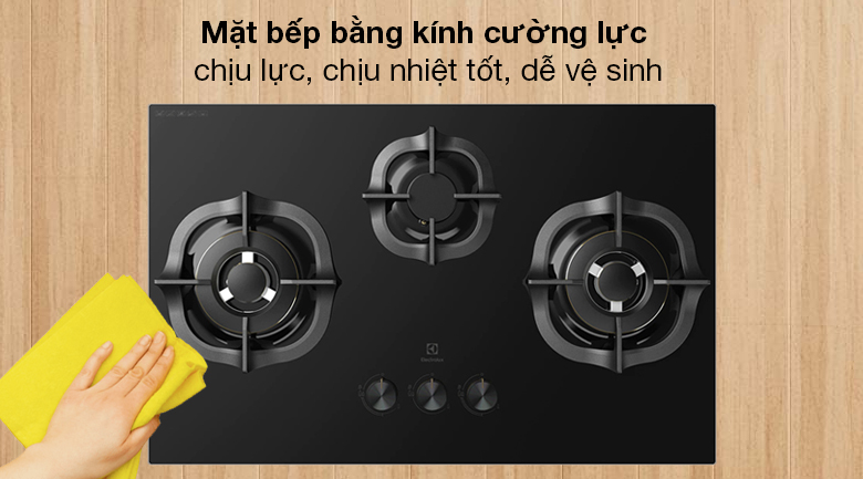 Bếp ga Electrolux EHG8321BC có mặt kính dày 8mm