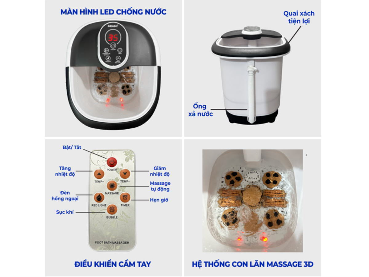 Bồn ngâm massage chân Oromi ORM-610H