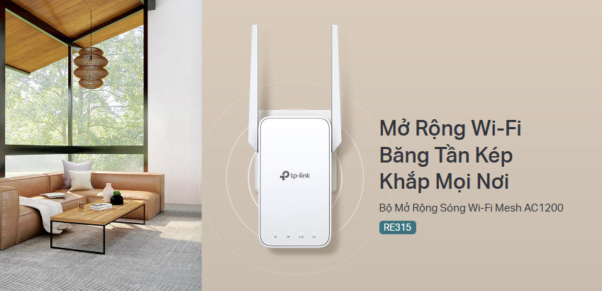 Bộ mở rộng sóng Wifi Mesh AC1200 TP-Link RE315