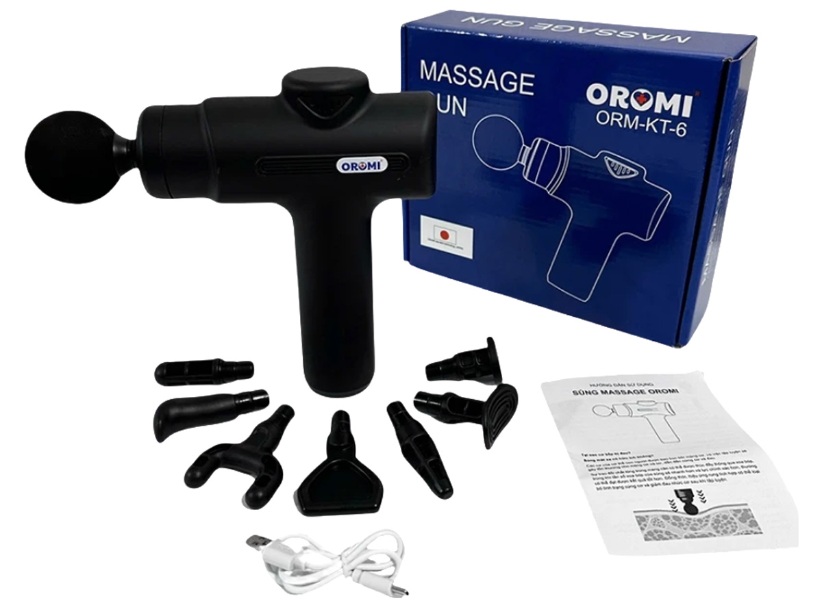 Súng massage cầm tay cao cấp 8 đầu Oromi ORM-KT-6