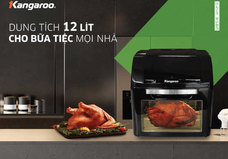 Lò chiên không dầu Kangaroo KG12AF5A có khoang lò lớn