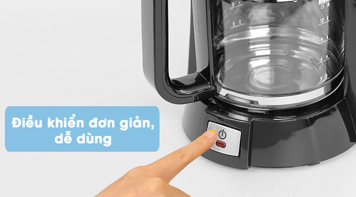 máy pha cà phê Delonghi ICM15210.1 có bảng điều khiển dễ sử dụng