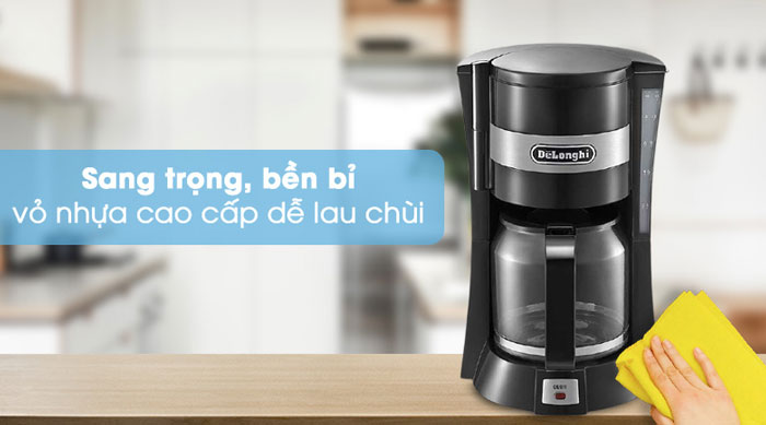 Delonghi ICM15210.1 có kiểu dáng sang trọng, hiện đại