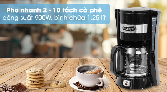 Delonghi ICM15210.1 vận hành với công suất 900W mạnh mẽ