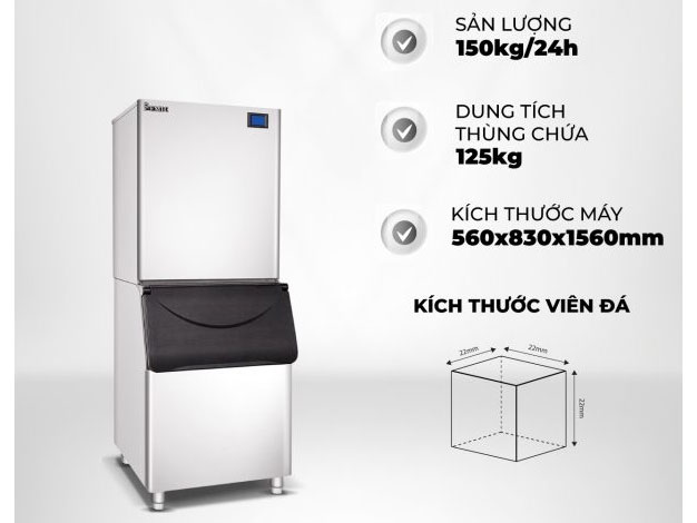 Máy làm đá viên P-Emic P-150A 