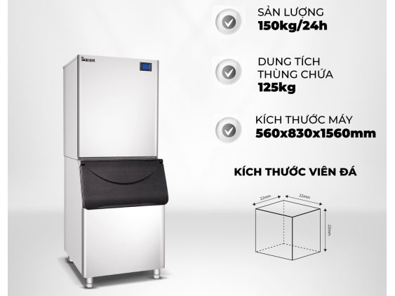 Máy làm đá viên P-Emic P-150W 