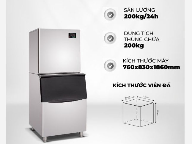 Máy làm đá viên P-Emic P-200W