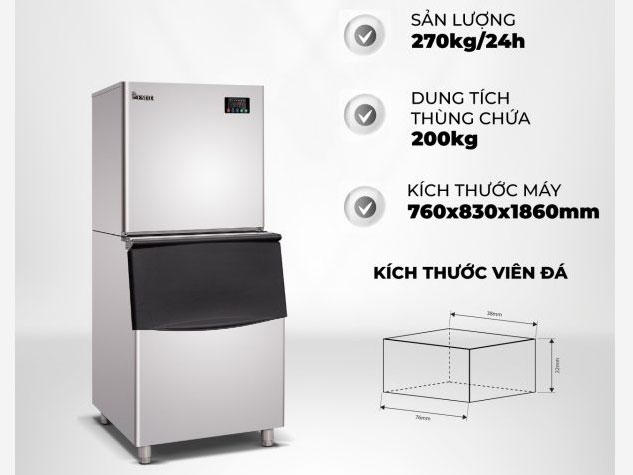 Máy làm đá viên P-Emic P-300W 