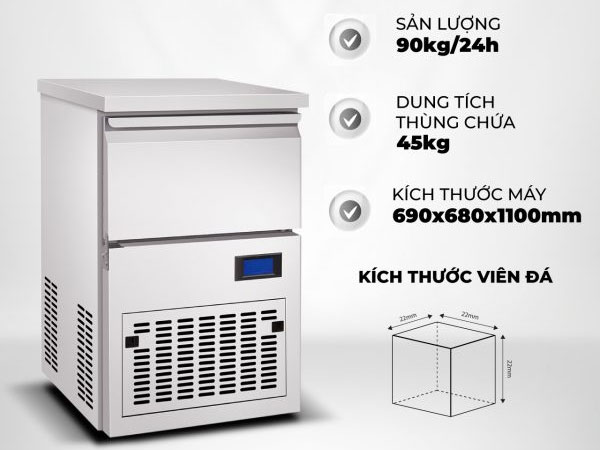 Máy làm đá viên P-Emic P-90A 