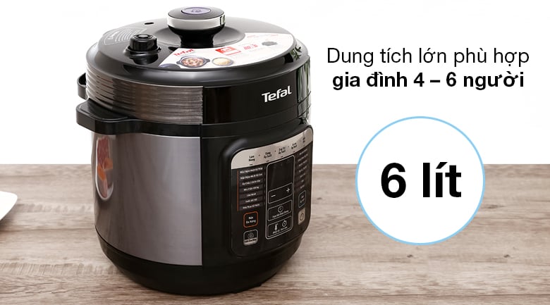 Nồi áp suất điện Tefal CY601868 có dung tích 6 lít