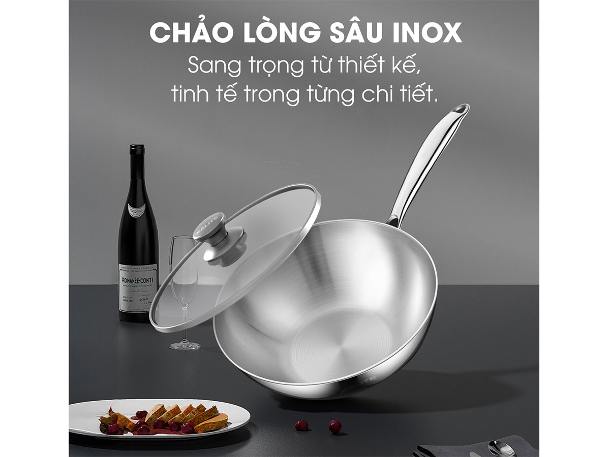 Chảo inox 304 lòng sâu Kalite KWP2501