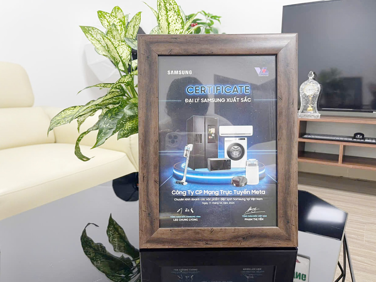 Samsung chứng nhận đại lý xuất sắc cho META.vn Samsung chứng nhận đại lý xuất sắc cho META.vn