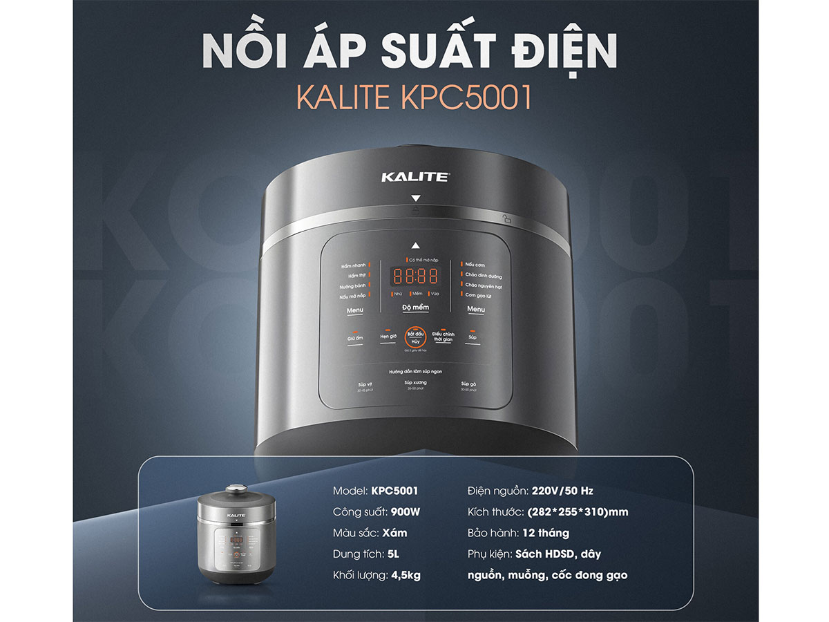 Nồi áp suất đa năng Kalite KPC5001