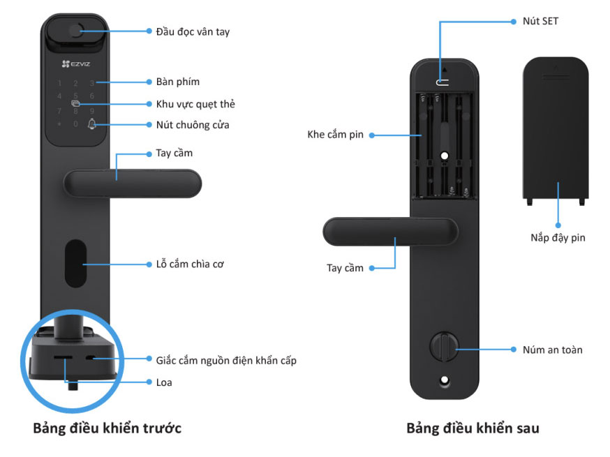 Khóa cửa vân tay thông minh Ezviz LT70