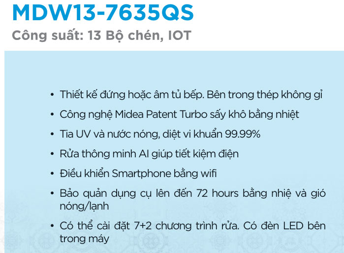 Máy rửa chén Midea