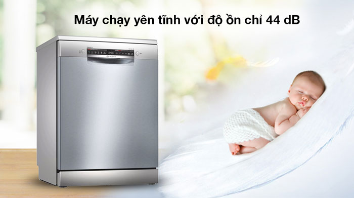 Máy rửa bát độc lập Bosch SMS4HCI48E vận hành êm