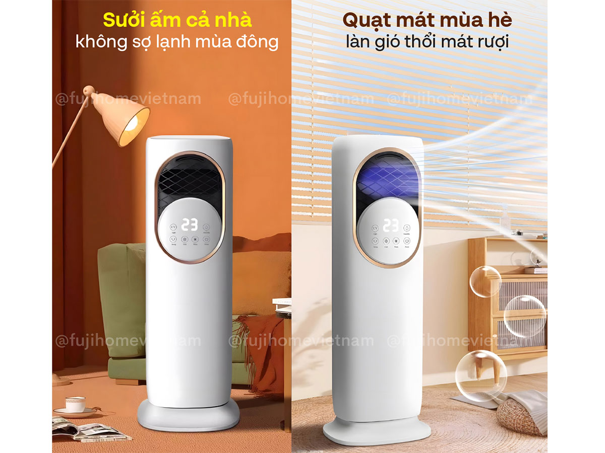 Quạt làm mát, sưởi ấm và tạo ẩm 4 mùa Fujihome AC01