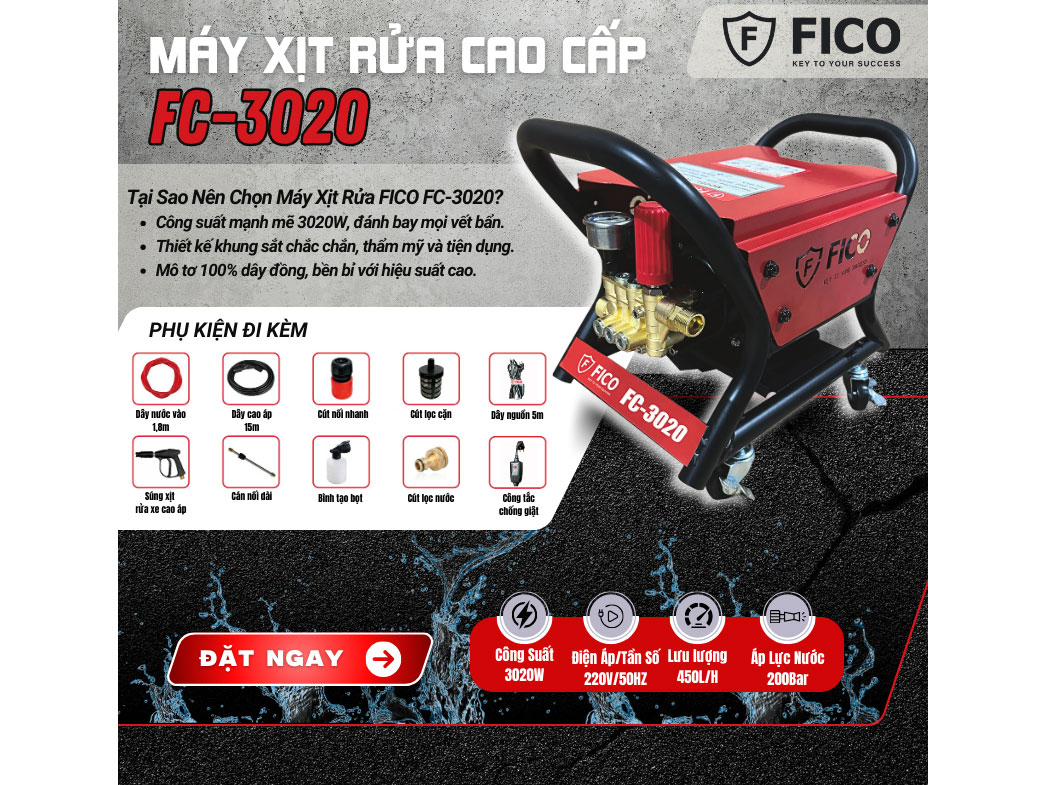 Máy xịt rửa Fico FC-3020