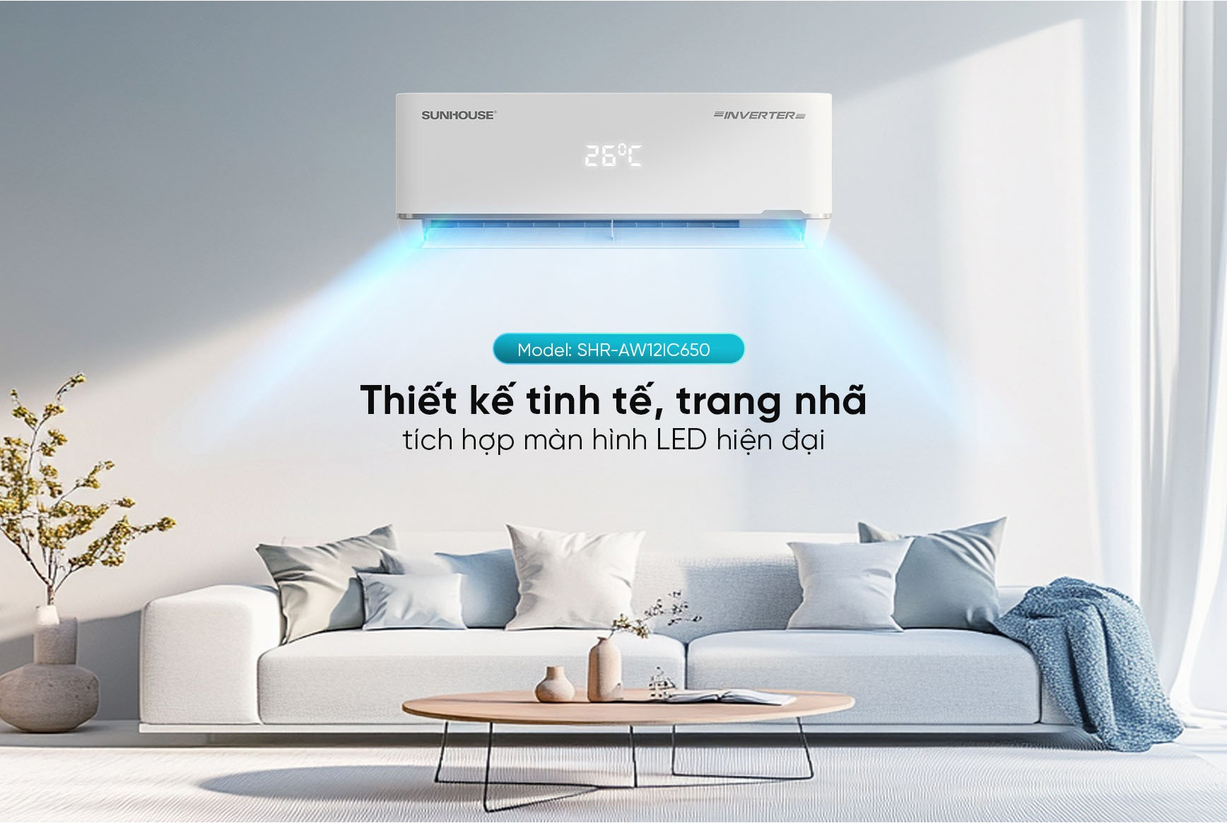 Máy lạnh Sunhouse Inverter 1.5HP SHR-AW12IC650