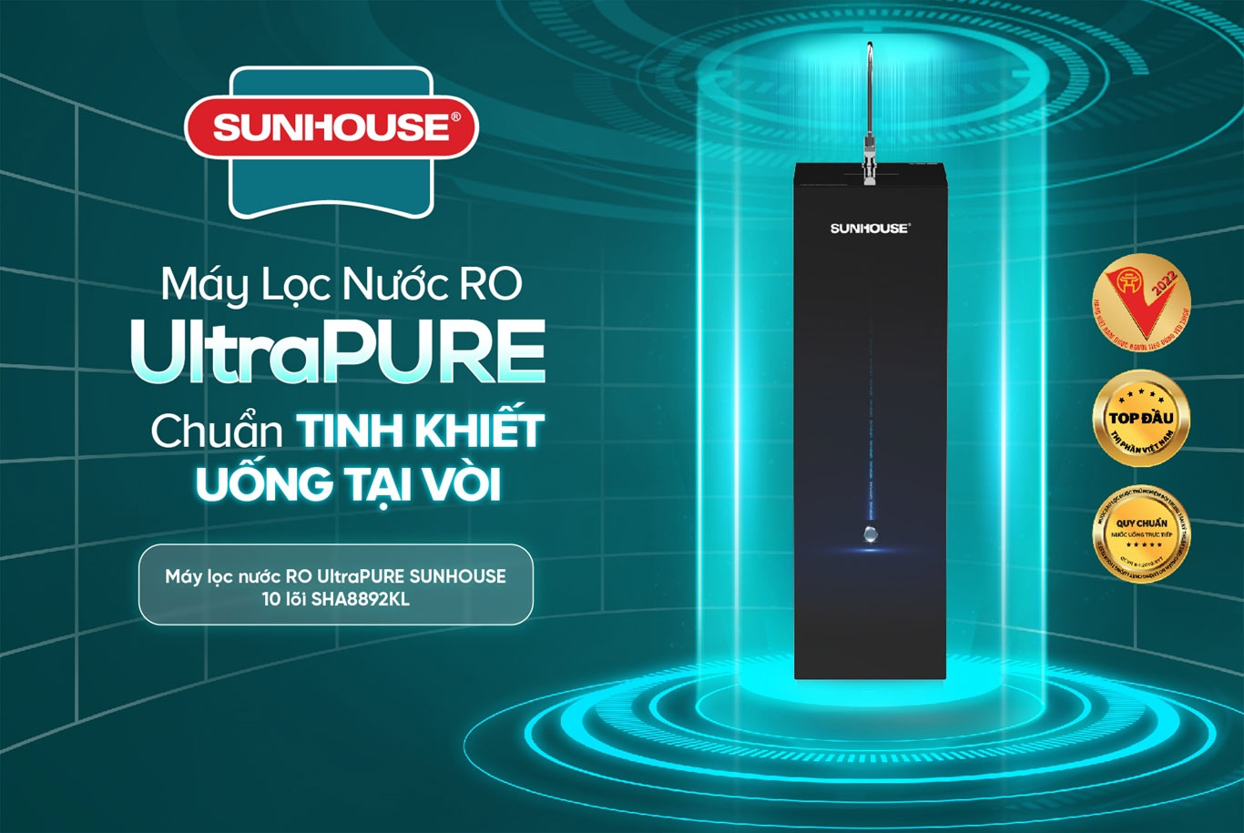 Máy lọc nước RO UltraPURE Sunhouse 10 lõi SHA8892KL