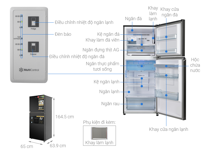 Tủ lạnh Panasonic Inverter NR-TL351GVKV