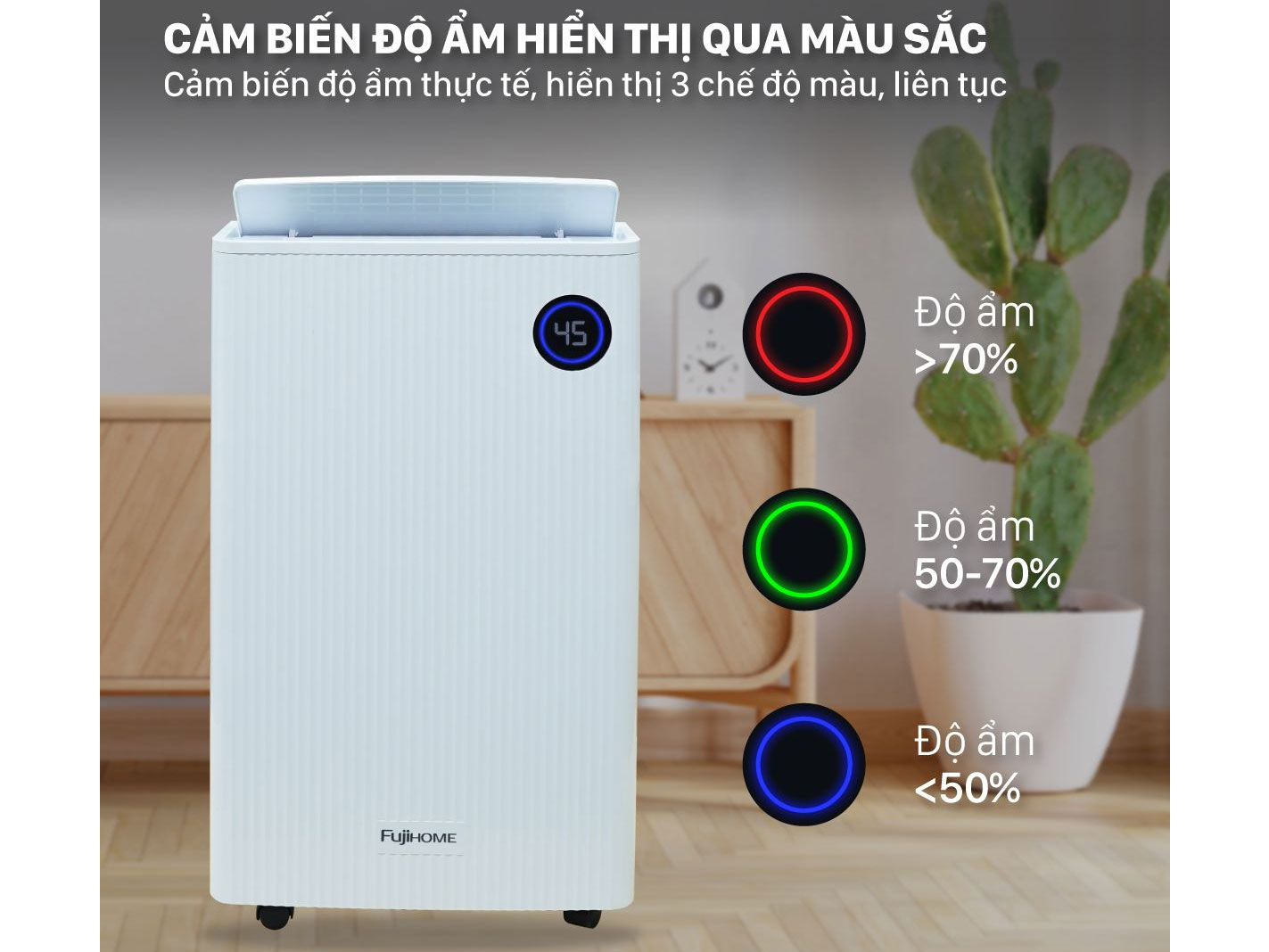 Máy hút ẩm dân dụng FujiHome DH25W-HEPA NEW