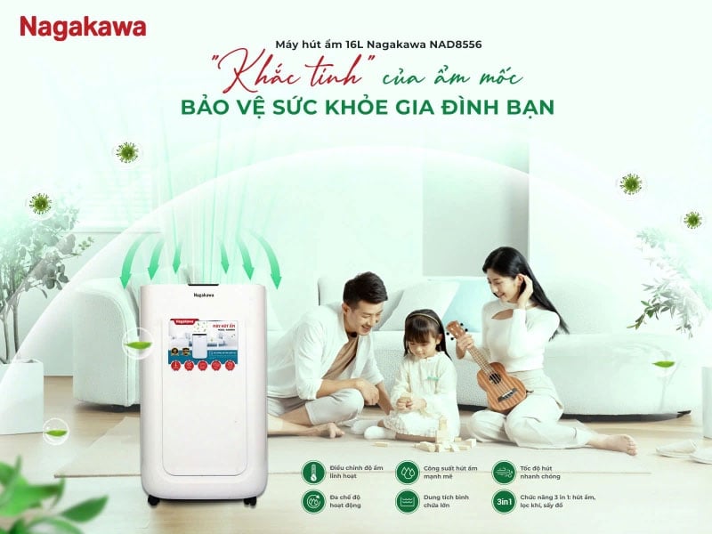 Máy hút ẩm Nagakawa NAD8556 