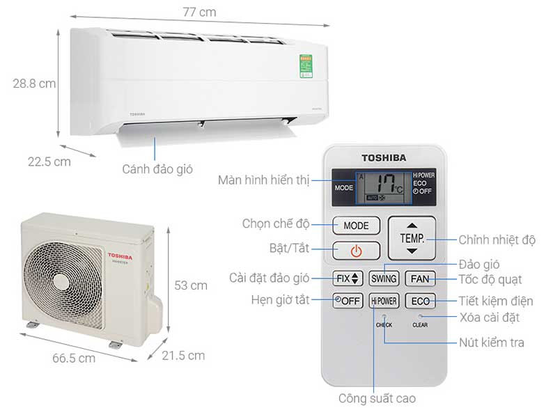 Máy lạnh Toshiba Inverter 1.0HP RAS-H10S4KCVG-V