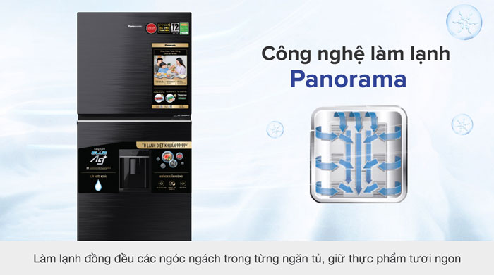 tủ lạnh Panasonic NR-TL381GVKV sử dụng công nghệ làm lạnh vòng cung hiện đại