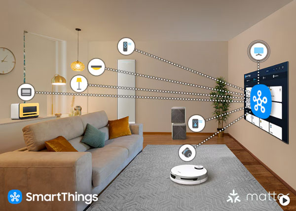 Tivi Samsung QA75Q65DAKXXV trang bị trung tâm SmartThings