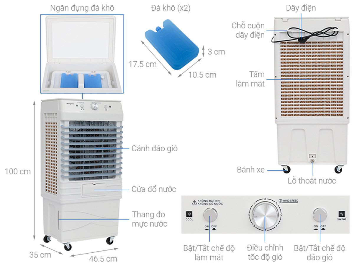 Máy làm mát không khí Kangaroo KG50F100