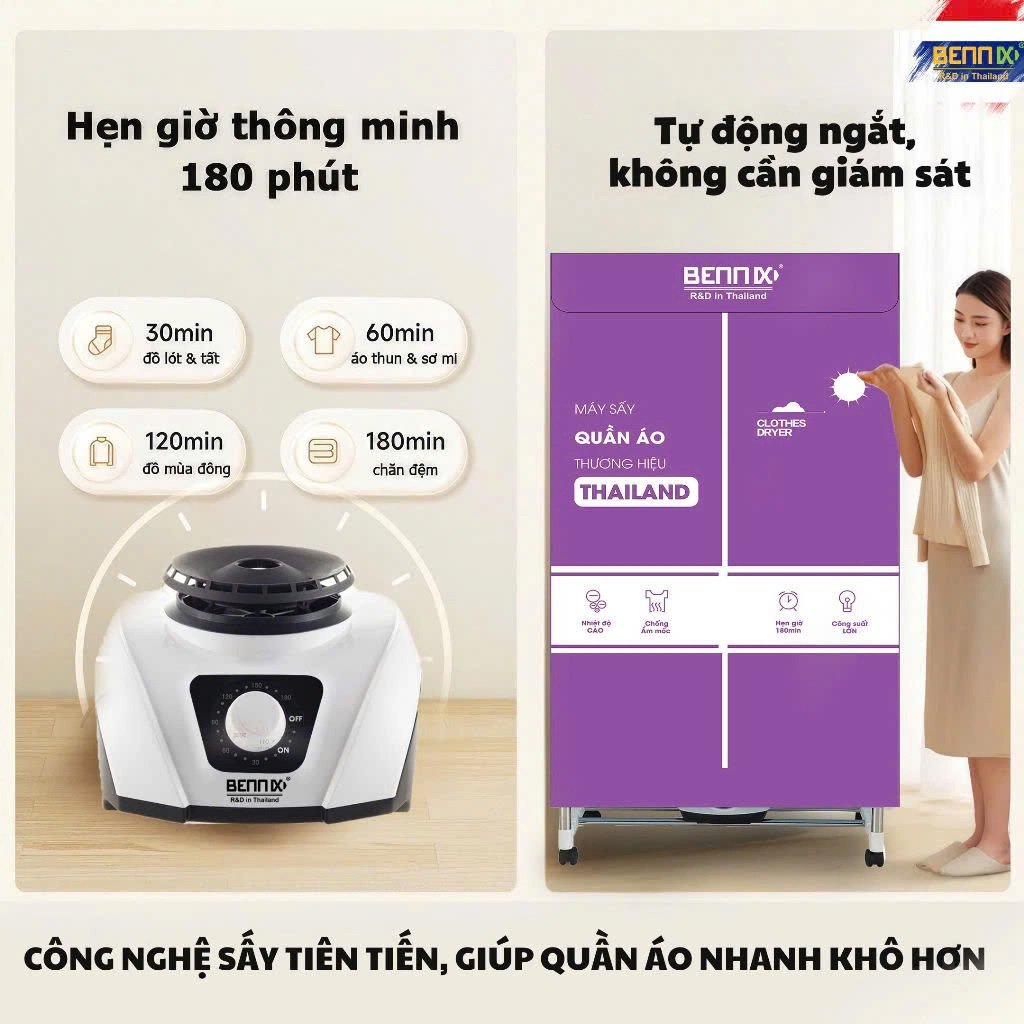 Tủ sấy quần áo Bennix BN-223TS