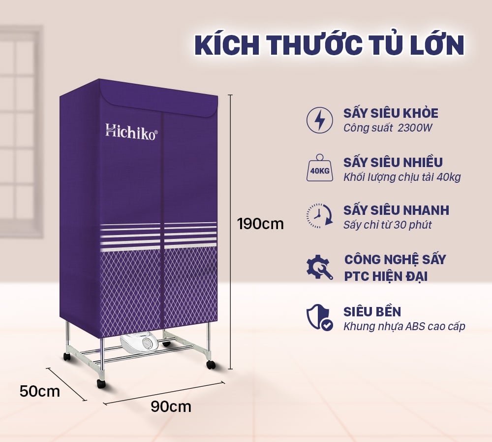 Tủ sấy quần áo Hichiko HC-1005