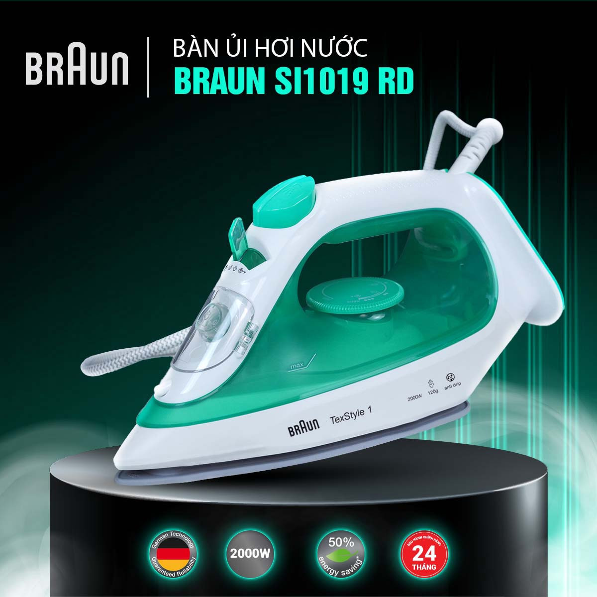 Bàn ủi hơi nước Braun SI1040GR