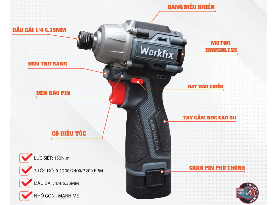 Máy vặn vít Workfix WF-SD150N