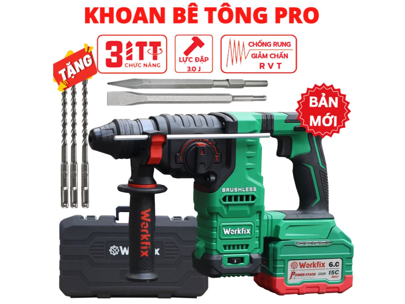 Máy khoan đục bê tông Workfix 