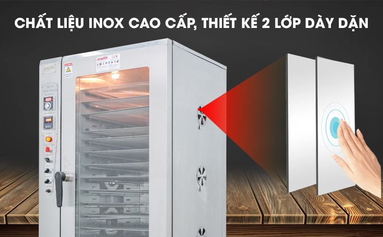 Tủ sấy thực phẩm NewSun CY-12 chất liệu vỏ inox