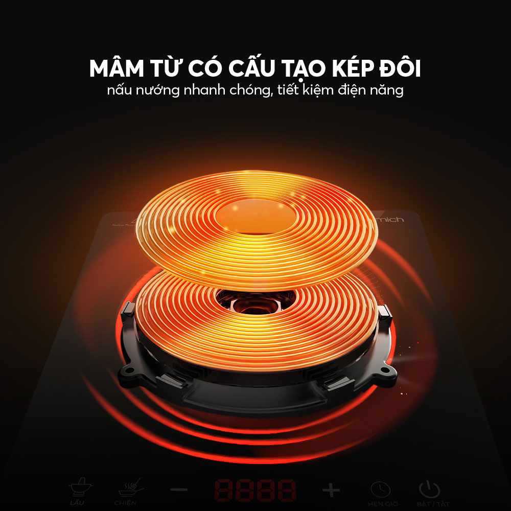 Bếp từ đơn ICE-9180 có mâm từ kép