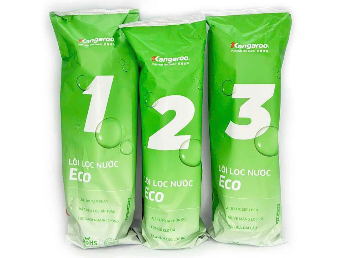 Bộ 3 lõi lọc thô Kangaroo Eco 123