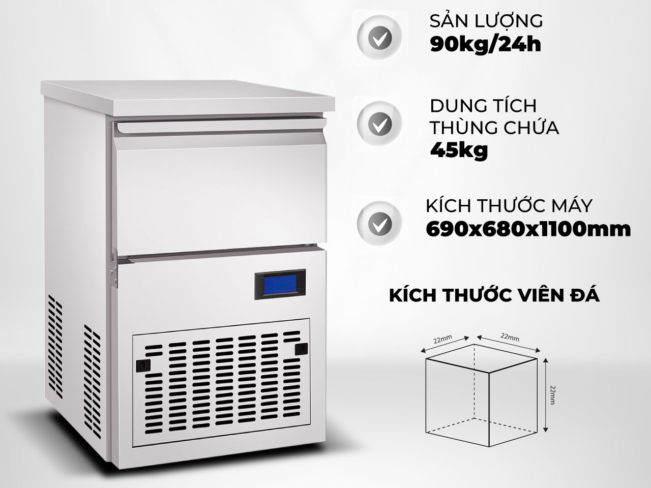Máy làm đá P-Emic P-90A