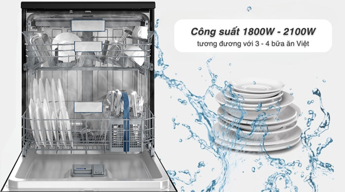 Hitachi HDF-F146VX có thể rửa được 14 bộ đồ ăn châu Âu