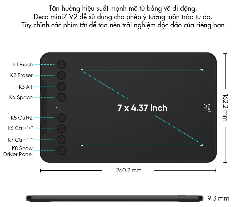XP-Pen Deco Mini 7 V2 - 16K